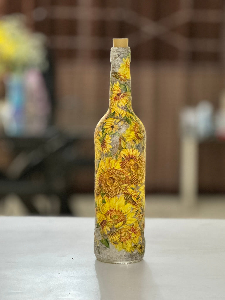 Luminique Bottle: Sunflower Theme